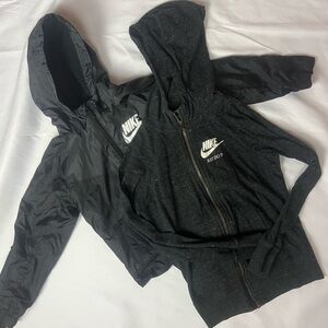*Nike Set* Hooded fleece windbreaker & sweatshirt